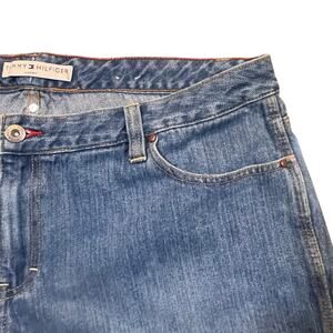 Tommy Hilfiger Women’s Plus Size 18 High Waisted Boyfriend Blue Jean Short Retro